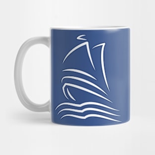 Minimalistic Sailboat Mug